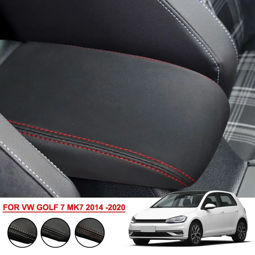 Auto Middenconsole Deksel Armsteun Doos Pu Lederen Cover Sticker Trim Voor Vw Golf 7 Mk7 2014 2015 2016 2017 2018 2019 2020