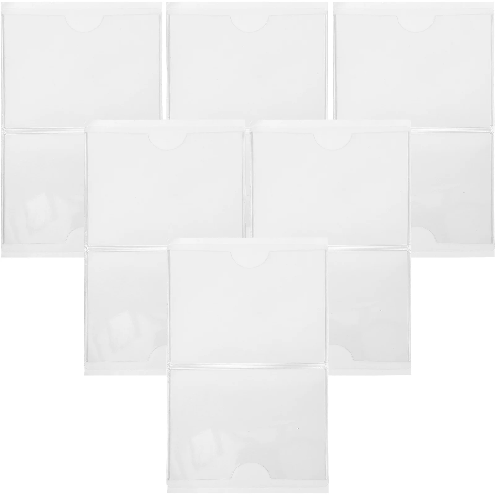 12Pcs Sticky Index Card Pockets Clear Self Adhesive Label Covers for Material Cards Protection Mounting on Whiteboards Walls