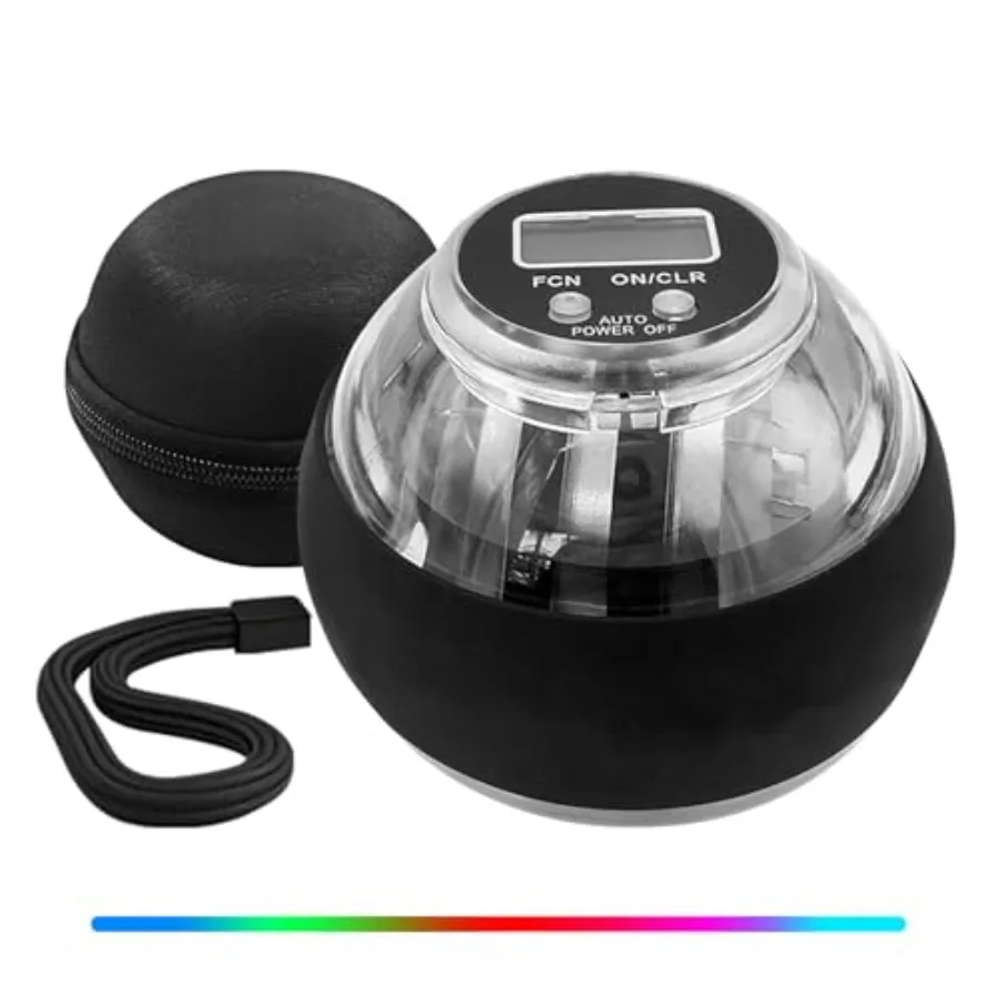 

Curaball Hand Exerciser and Power Ball Hand Exerciser - Adjustable Resistance for Strengthening Fingers Wrists and Arms -Includ