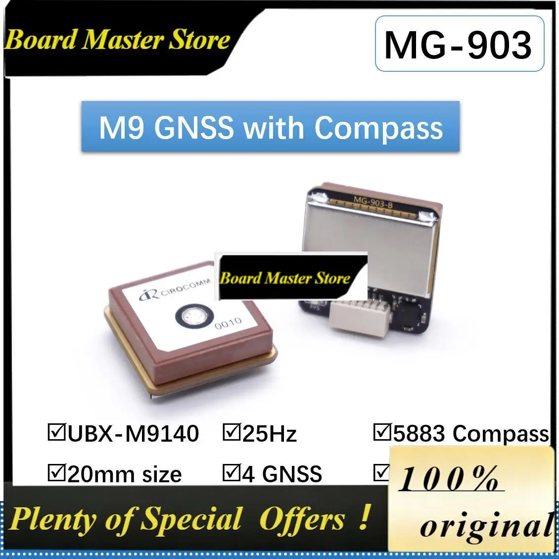 BoMaSMG-903 GPS Small Size GNSS Module With Compass IST8310 MicoAir Tech MG-903 For FPV/Racing Drones