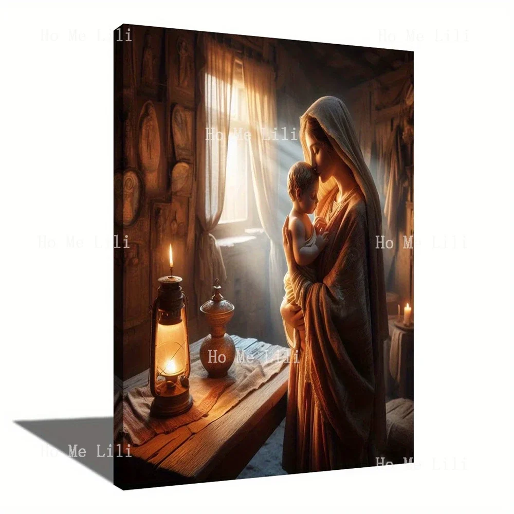 Mary Jesus Mother Baby Jesus Christianity Holy Canvas Artwork For Bedroom Living Room Home Office Cafe Decor