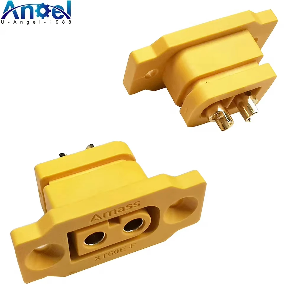 1 / 2 / 5pc Amass XT60E-F Female Plug Large Current Gold/Brass Ni Plated Connector Power Battery Connecting Adapter for RC Model