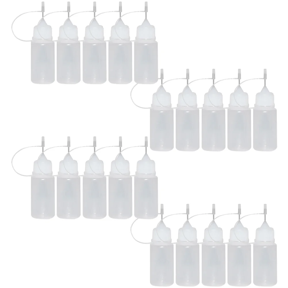 30 Pcs Empty Glue Bottle with Long Needle Tube Tip Precision Applicator Bottles Squeeze for Paint Craft Fine