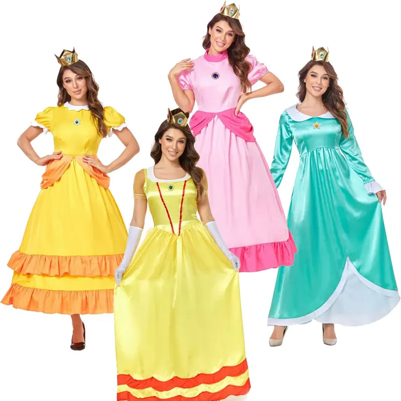 strapless open back dress Sexy Princess Peach Costume main image 0