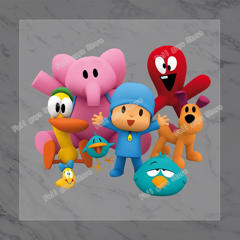 Pocoyo Wärmeübertragungsaufkleber Niedliches Elly Pato Shirt DIY Dekoration Applikation Cartoon Bügelaufkleber Lustiges Geburtstagsgeschenk – Detail 11