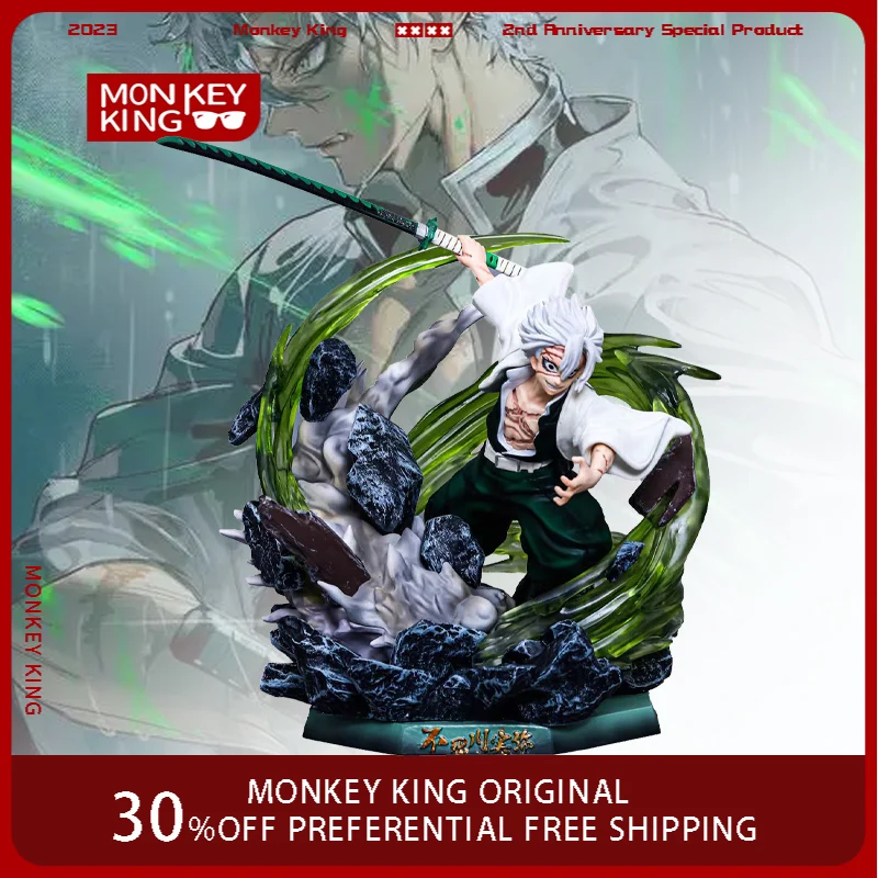 

30 см фигурка Demon Slayer: Kimetsu No Yaiba Shinazugawa Sanemi Can Glow, коллекция аниме, модель, настольные украшения, детские игрушки, подарки