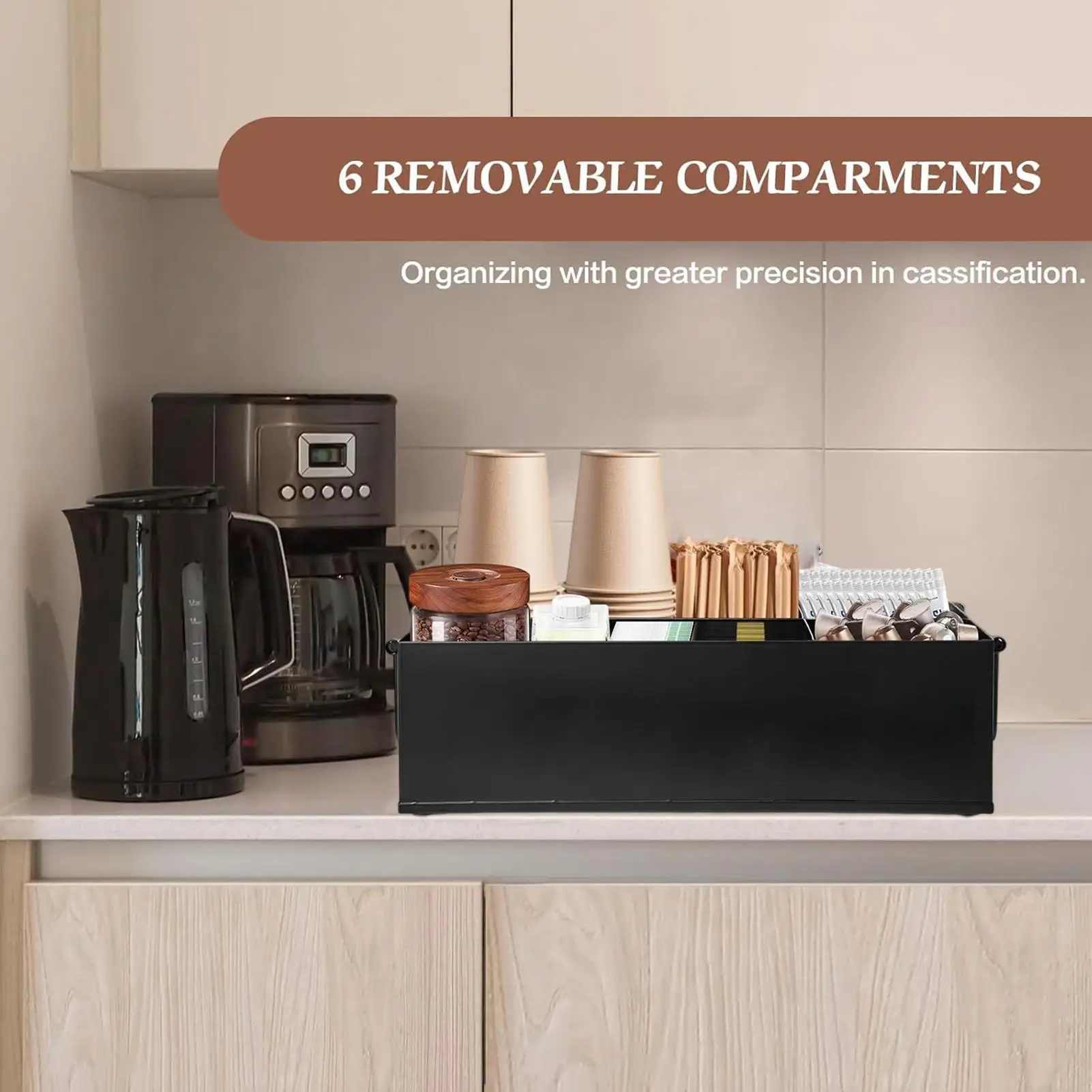 

Coffee Counter Organizer Sugar Holder Basket Desk Coffee Counter Organizer With Handle For Dorm Studio Breakroom Living Room