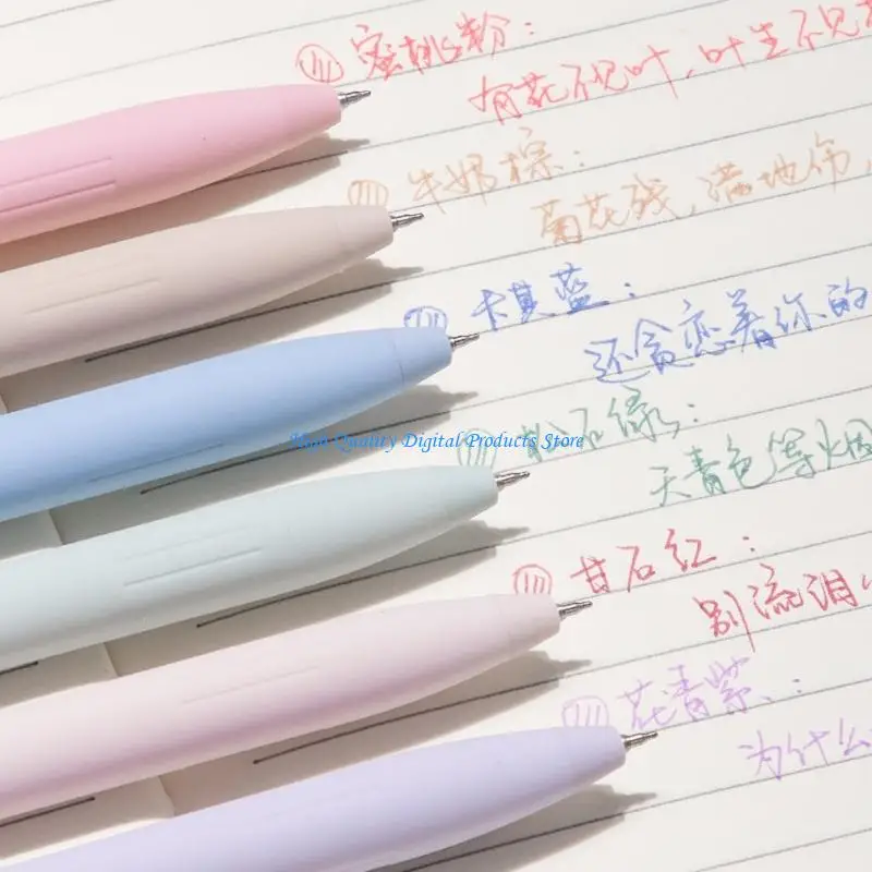 

U2JE Набор из 6 щелчков гелевой ручки, гладкая, быстросохнущая, 0,5 мм, шариковая ручка с чернилами, тонкая ручка для экзаменов,