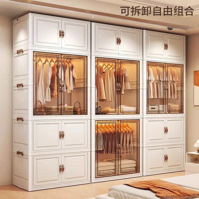 clothing storage cabinet, bedroom multi-layer folding storage cabinet, free combination, folding installation-free
