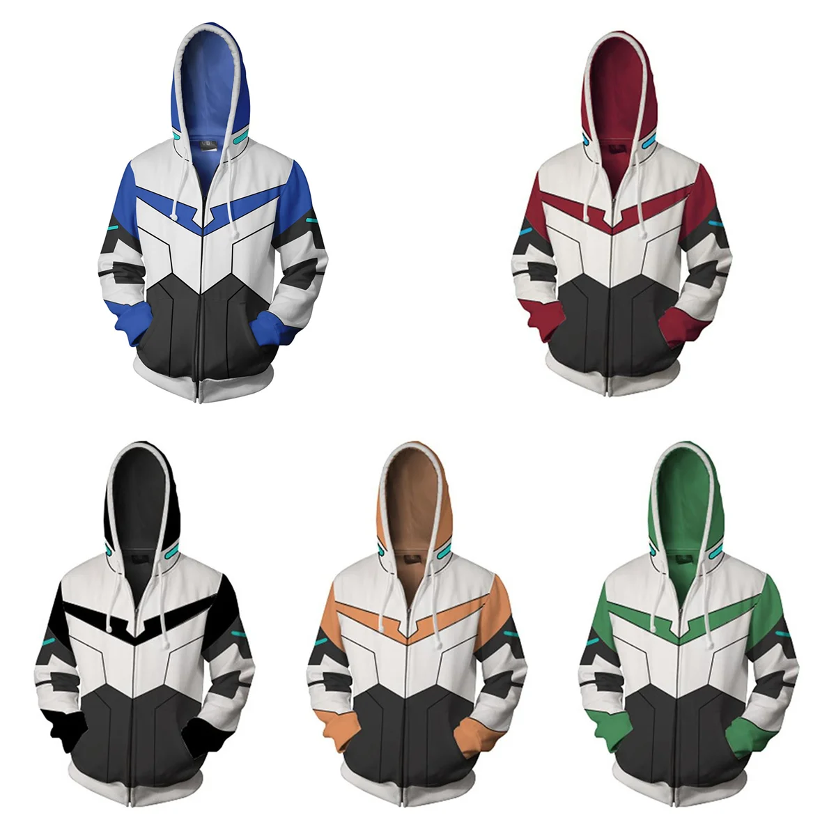 

Anime Voltron Defender of the Universe Hoodies Beast King GoLion Hooded Cosplay Jacket Zipper Sweatshirt Unisexy Clothes Coat