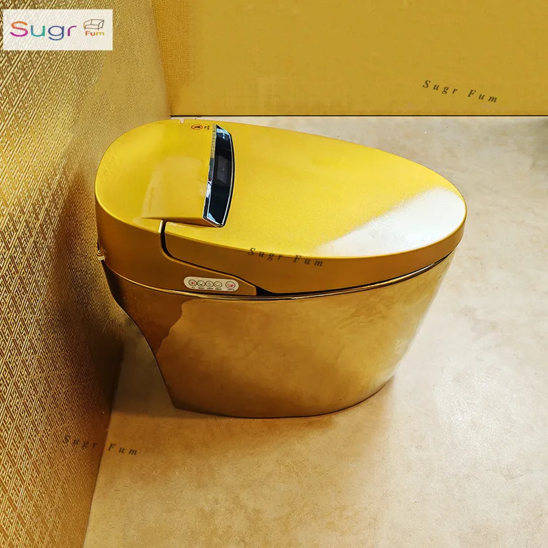Smart toilet automatic flip one-piece no water pressure limit color toilet bathroom small apartment
