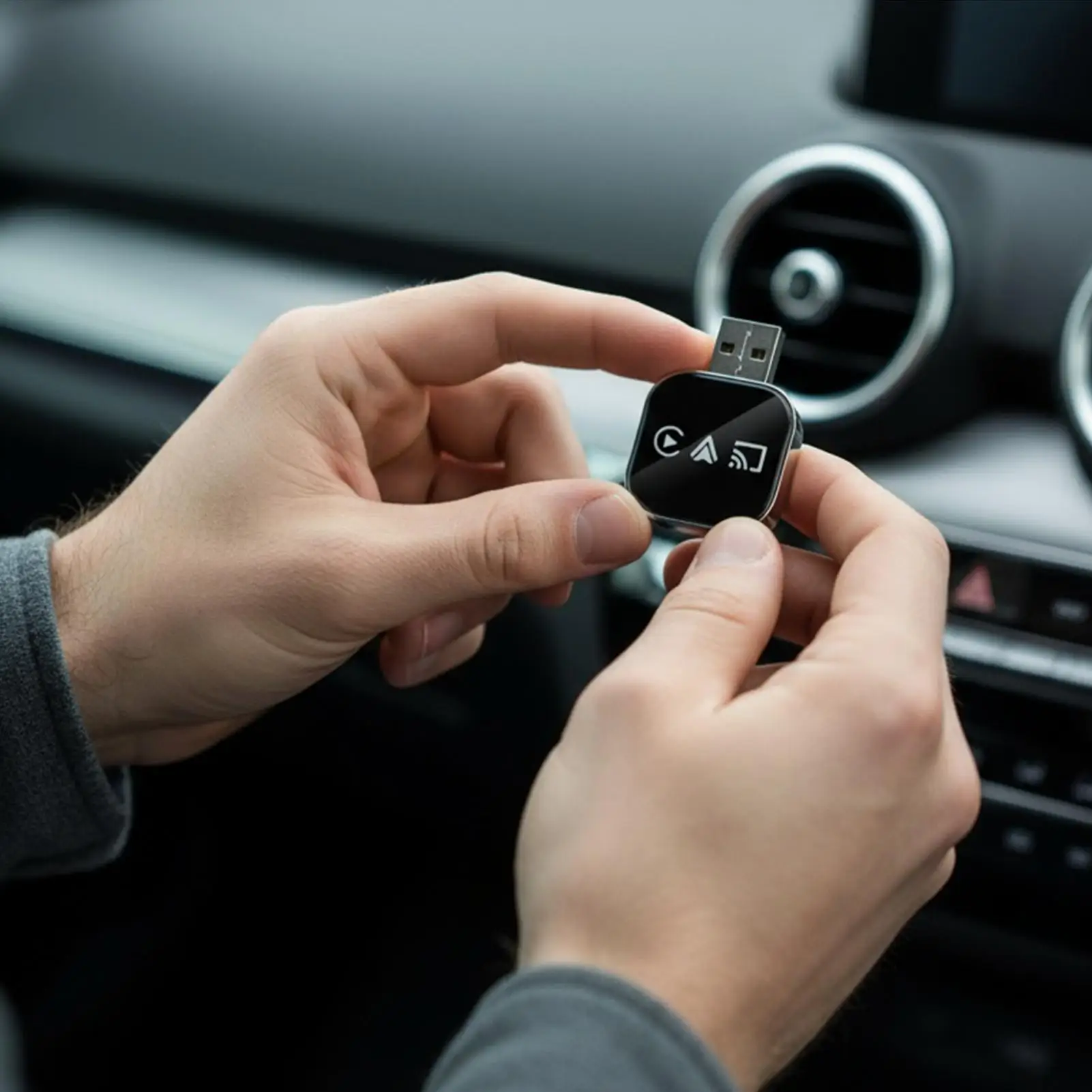 

Беспроводной автомобильный адаптер, преобразователь с быстрым автоматическим подключением, беспроводное устройство для воспроизведения видео на автомобильном экране для ежедневных поездок на большие расстояния