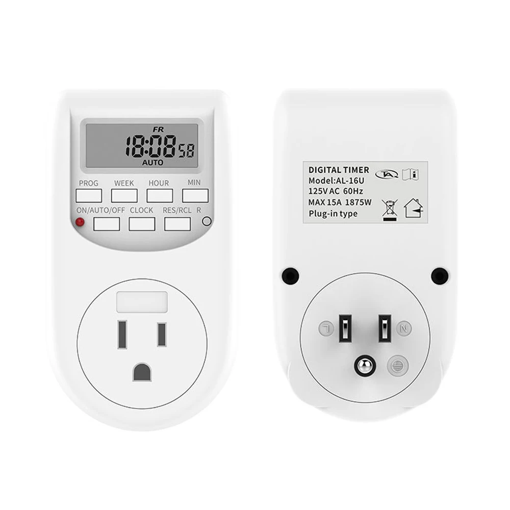 

EU/US/UK Plug Timer Switch 1785W/2300W Energy Saving Digital Kitchen Timer 10A/15A Outlet Week Hour Programmable Timer Socket