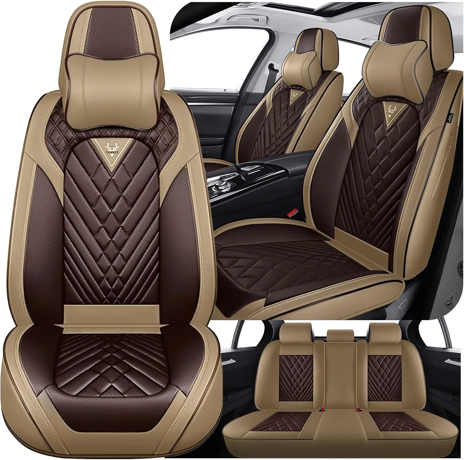 

Car Seat Covers for Chevy Express 2500 2011-2025,Waterproof Durable Compatible Airbag, Breathable Premium Automotive Vehicle Sea