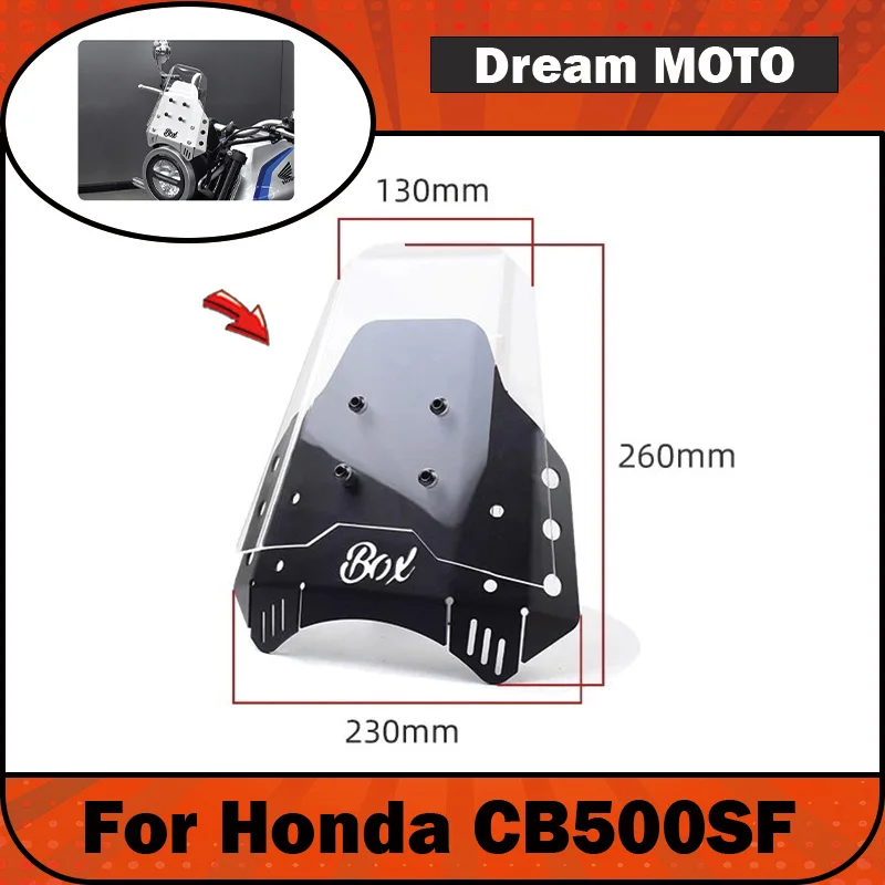 【Premium】For Honda CB500SF Super Four modified aluminum alloy transparent small windshield front windshield decorative accessori