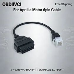 For Aprillia 6PIN To 16Pin Motorcycle Adaptors Extension Connectors Diagnostic Cable for Aprilia TuneECU Scanner Tool