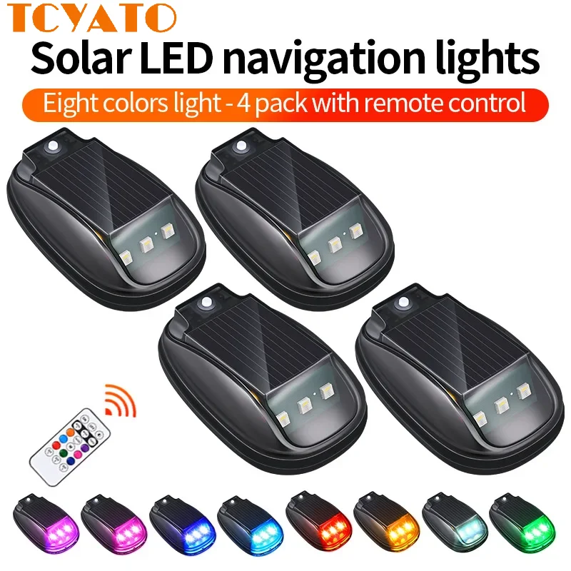 TCYATO Car Solar Mouse Light, Car Roof Warning Light, LED Navigation Light for Truck and Pickup Truck Roofs