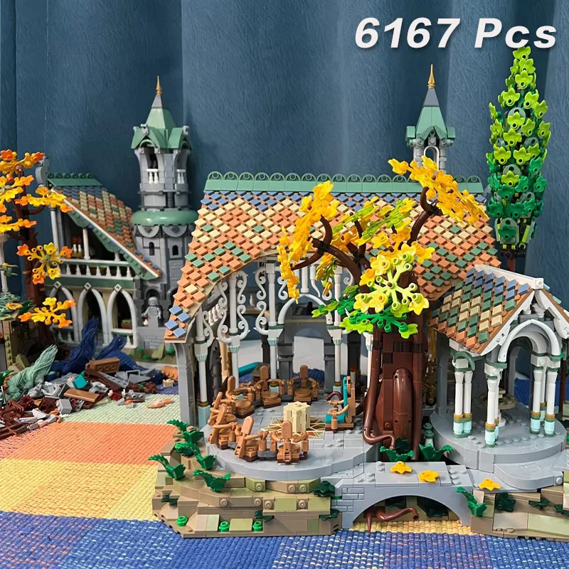 In Stock 6167pcs Film Series of The Rings Street View Home Decoration Model Compatible 10316 Style for Kids Christmas Gifts
