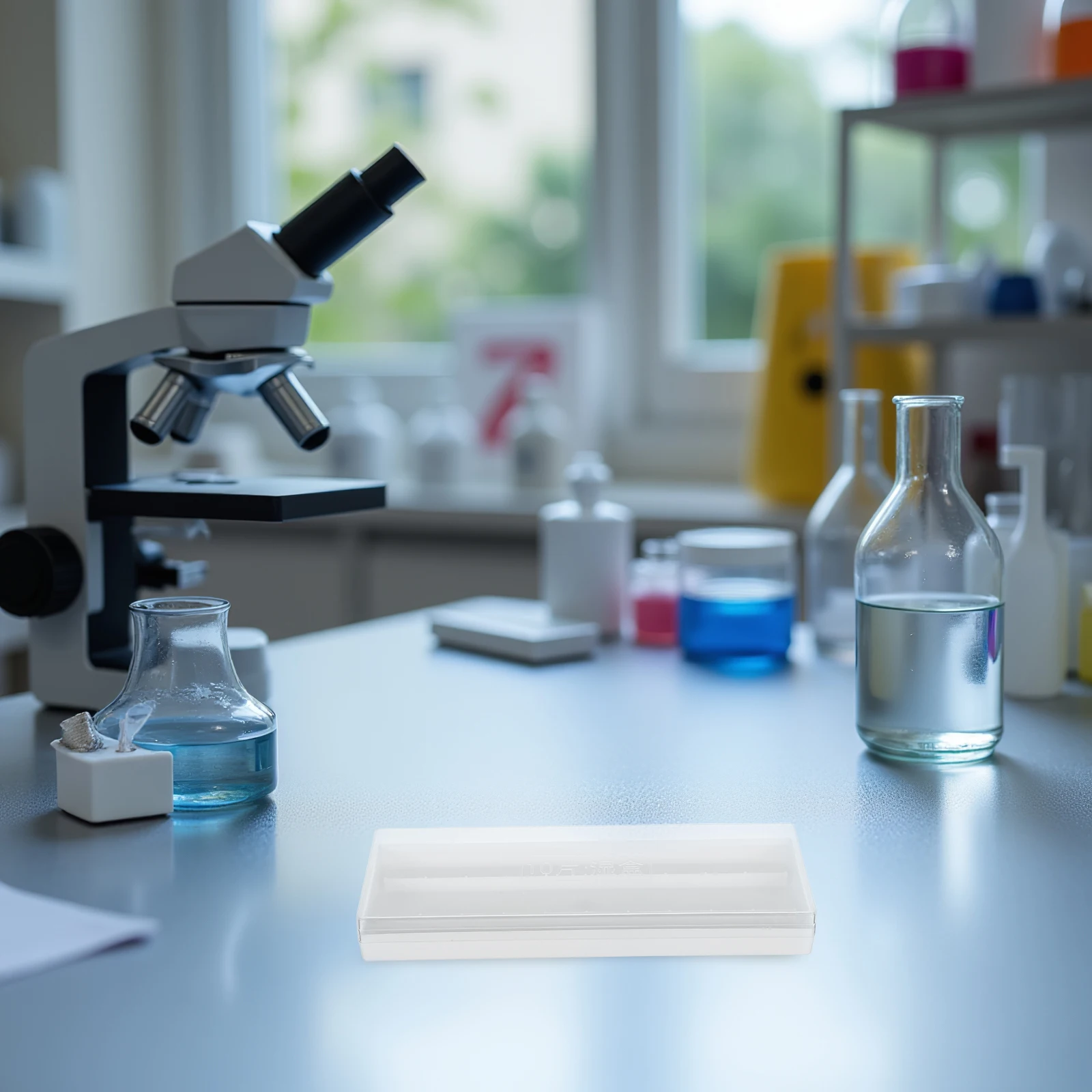 علم الأمراض الشريحة صندوق الرطوبة البلاستيك المجهر حامل الشريحة 11.79X3.93X1.57In لتخزين عينة المختبر واضح المحمولة