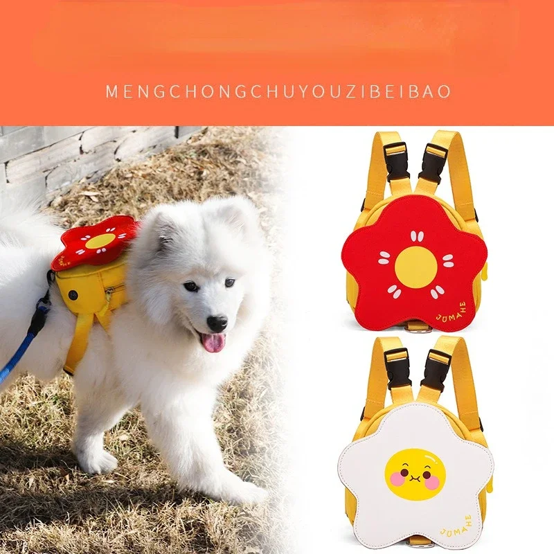 Pet Snack Self Backpack Pet Backpack Cat Self-Backpack Dog Travel Pouch Cute Large-capacity Portable Adjustable Bag For Pet Dog