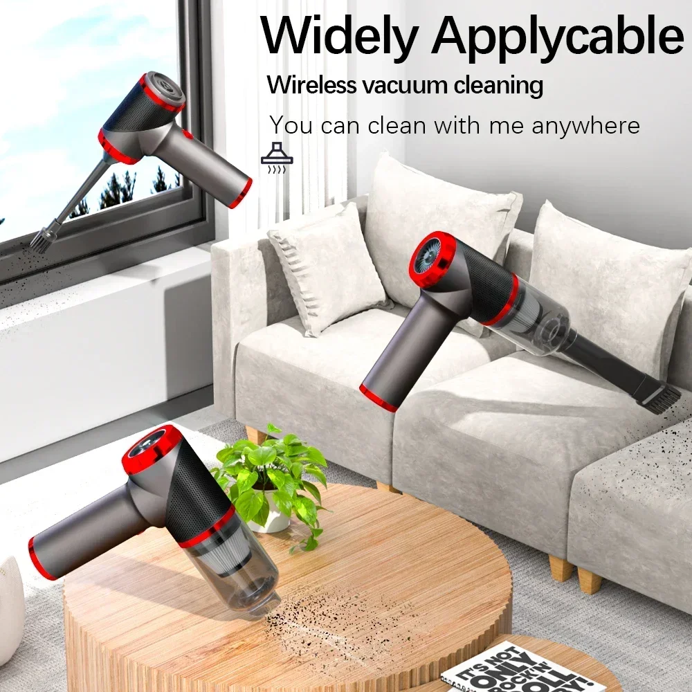 

SZUK Mini Car Vacuum Cleaner Powerful Wireless Handheld Cleaning Machine Strong Suction Portable Vacuum Cleaner for Car and Home