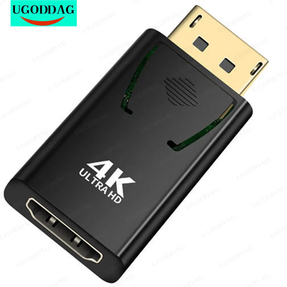 Kabel Audio Video HD 4K 1080P Yang Kompatibel dengan HDMI Ke HDMI DP Adaptor Yang Kompatibel dengan HDMI untuk PC TV Laptop