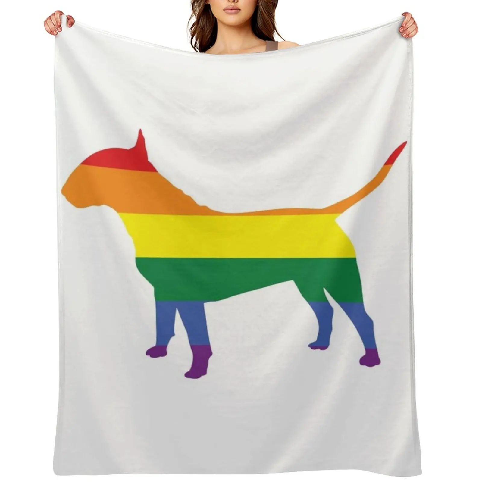 

bull terrier pride flag Throw Blanket Bed covers Blankets For Sofas Hair Beautifuls Blankets