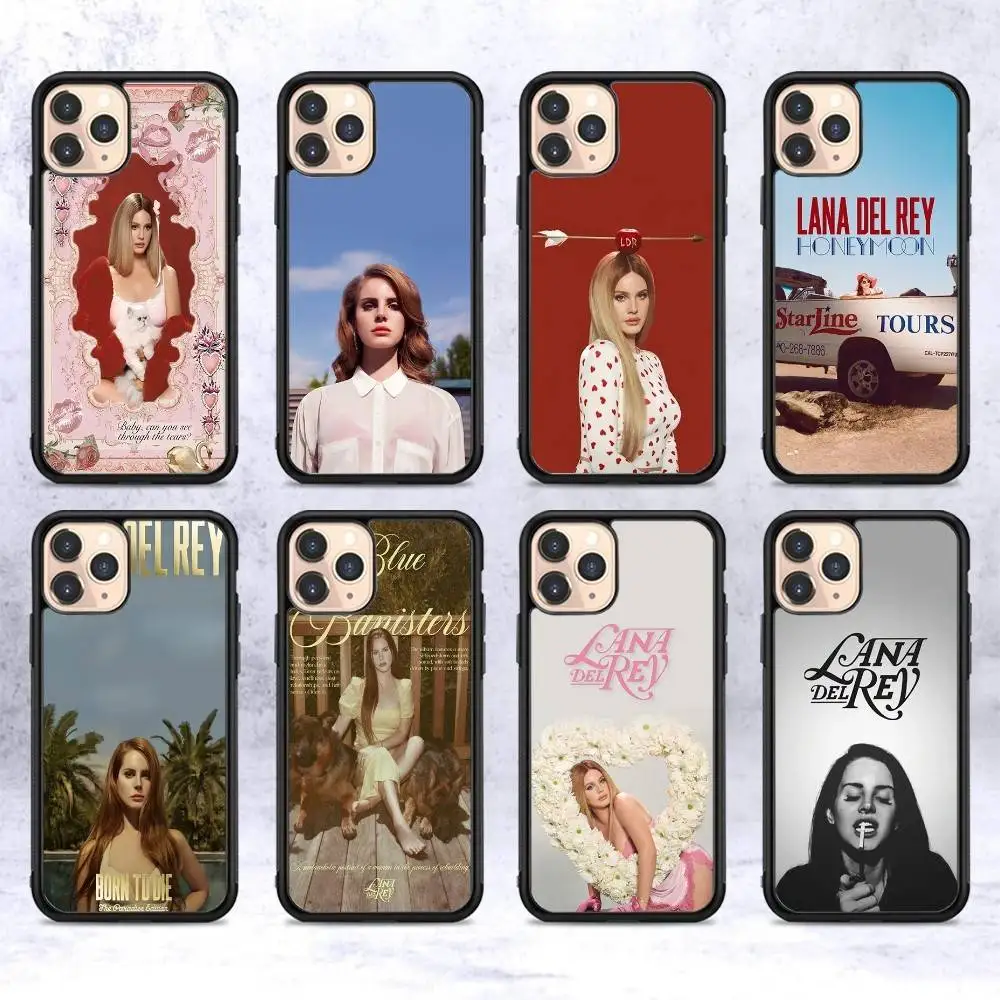 Sängerin Lana Del Rey Handyhülle für iPhone 16 Pro Max 15 14 Plus 14 13 12 11 17 PC+TPU Hüllen Rückseiten-Cover