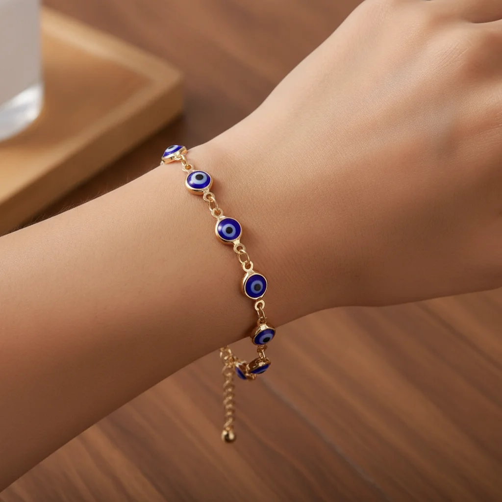 Colorful Turkey Evil Eye Bracelet Adjustable Good Luck Lucky Evil Eye Bracelet Bangles Metal Chain