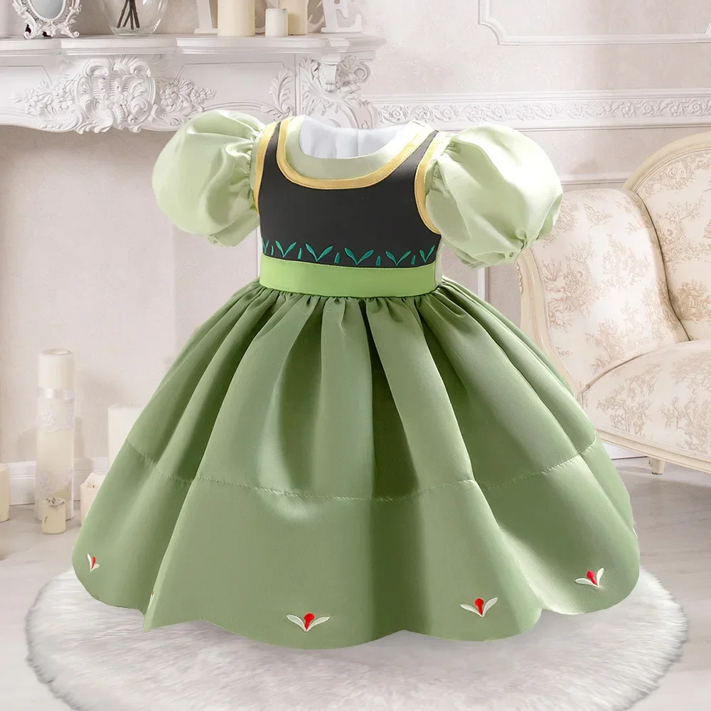 Summer Dress for Girls Baby Casual Dress Girl Princess Birthday Party Vestidos Anna Costume Girls Evening Dresses Girls Clothes