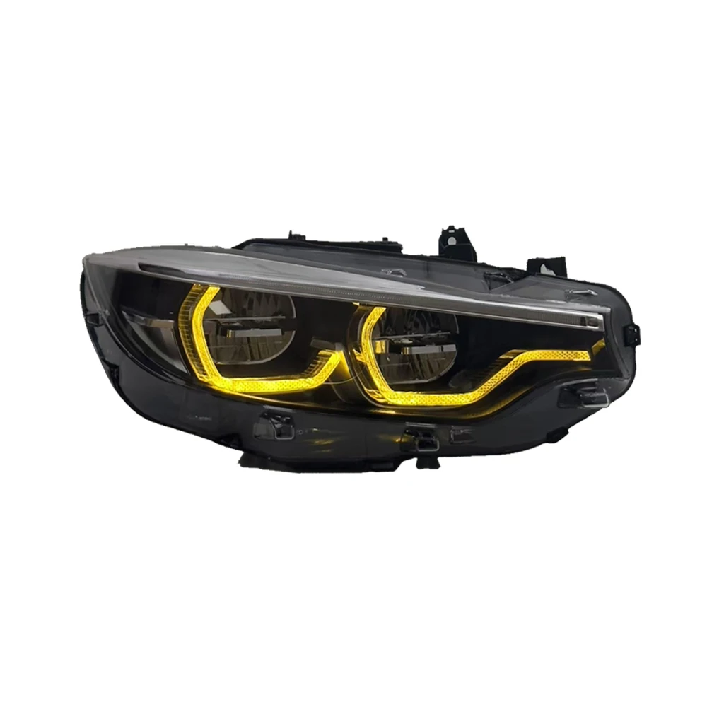 Car Headlights For BMW 4 Series F32 F33 F36 F80 F82 F83 M4 430i 435i 440i White And Yellow DRL Dual-Color Front Lamp Assembly