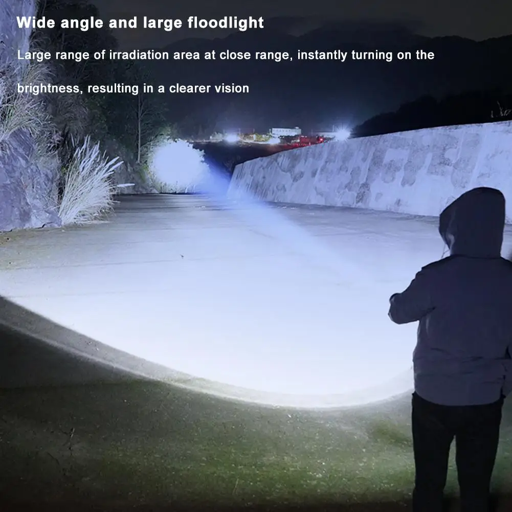 Outdoor Flashlight Strong Light Mini Flashlights With Clip Waterproof Rechargeable Portable Torch For Camping Walking Lamp