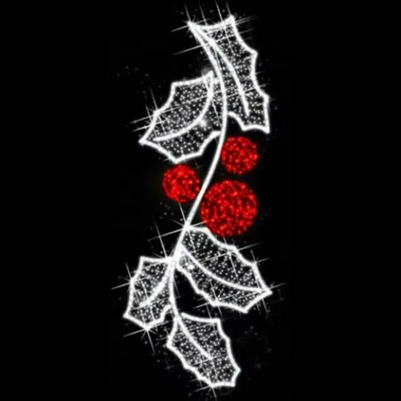 Outdoor IP65 LED Street Pole Light Star Shaped Christmas Commercial Decorations for Festivals Festive Pole Motif Lighting