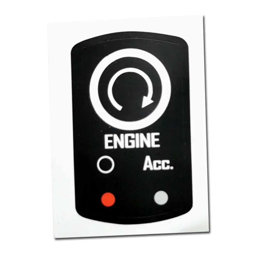 Vinyl Decal Interior Sticker Push Button Type White Lettering Black Vinyl Material Easy Installation Fits Control Cells