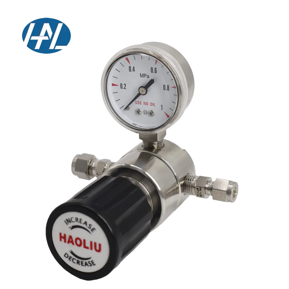 Single Meter Manual Gas Pressure Regulating Valve High Precision Diaphragm Regulator Pressure Range 0-1MPa 0-2.5MPa General OEM