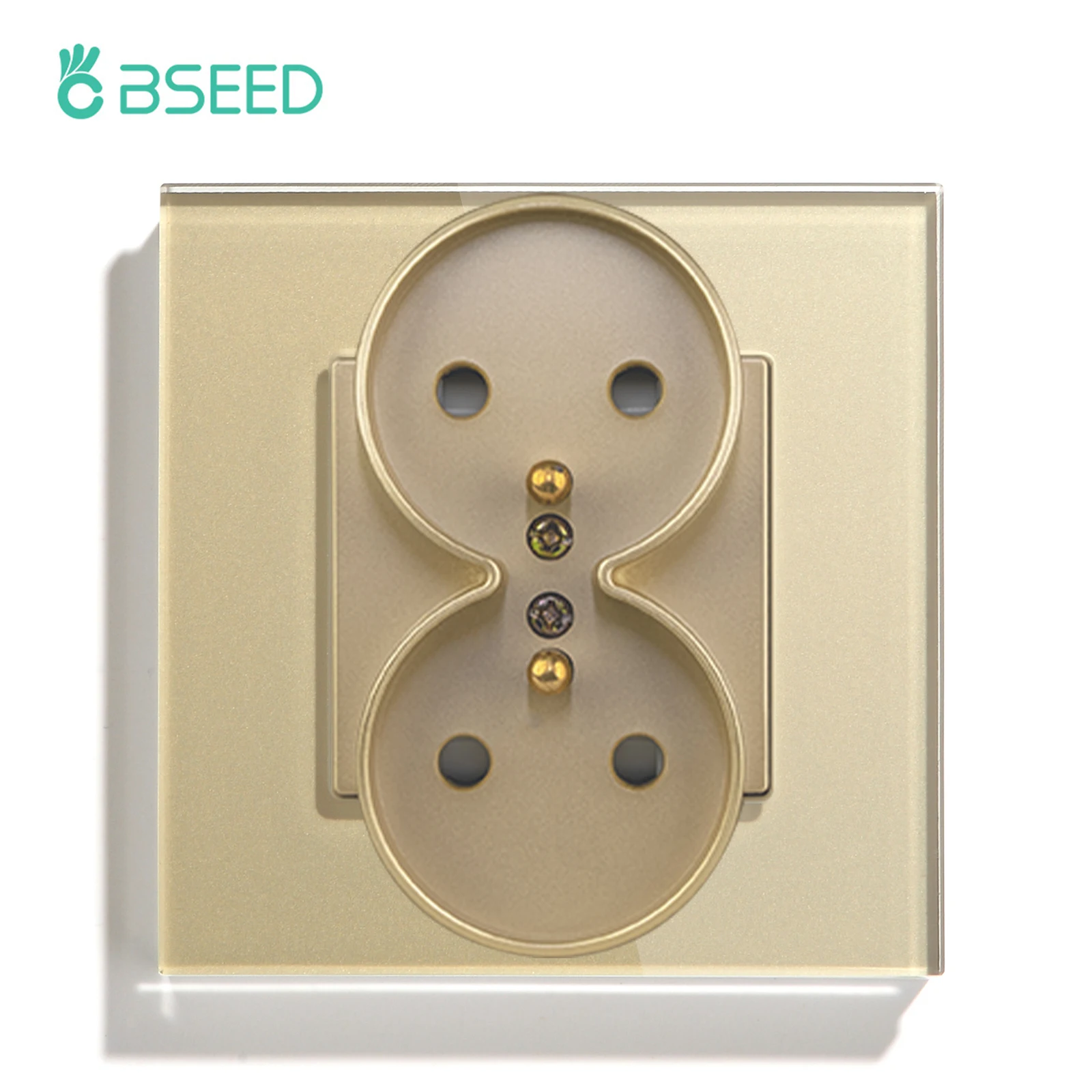 Bseed France Standaard Stopcontact Usb Type-C Oplaadpoort Glaspaneel 20W Snel Opladen Franse Socket 110-250V