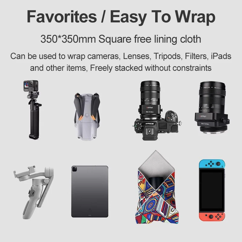 Чистящая ткань для чистки объектива камеры, складная мягкая ткань, защита от царапин для Sony Fujifilm Nikon Canon SLR DV, инструмент для очистки камеры