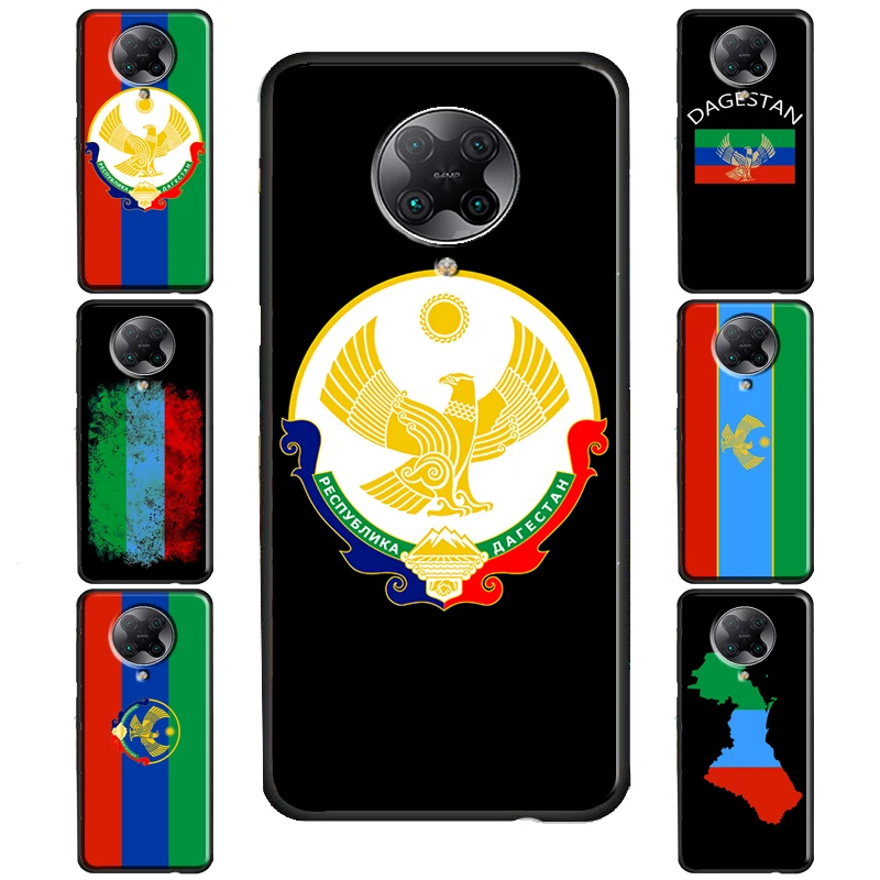 Dagestan Flag Coat Of Arms Cover For POCO F3 X3 GT F1 F2 M3 M4 X4 NFC X3 Pro Case For Xiaomi 12 10T 11T Pro Mi 11 Lite