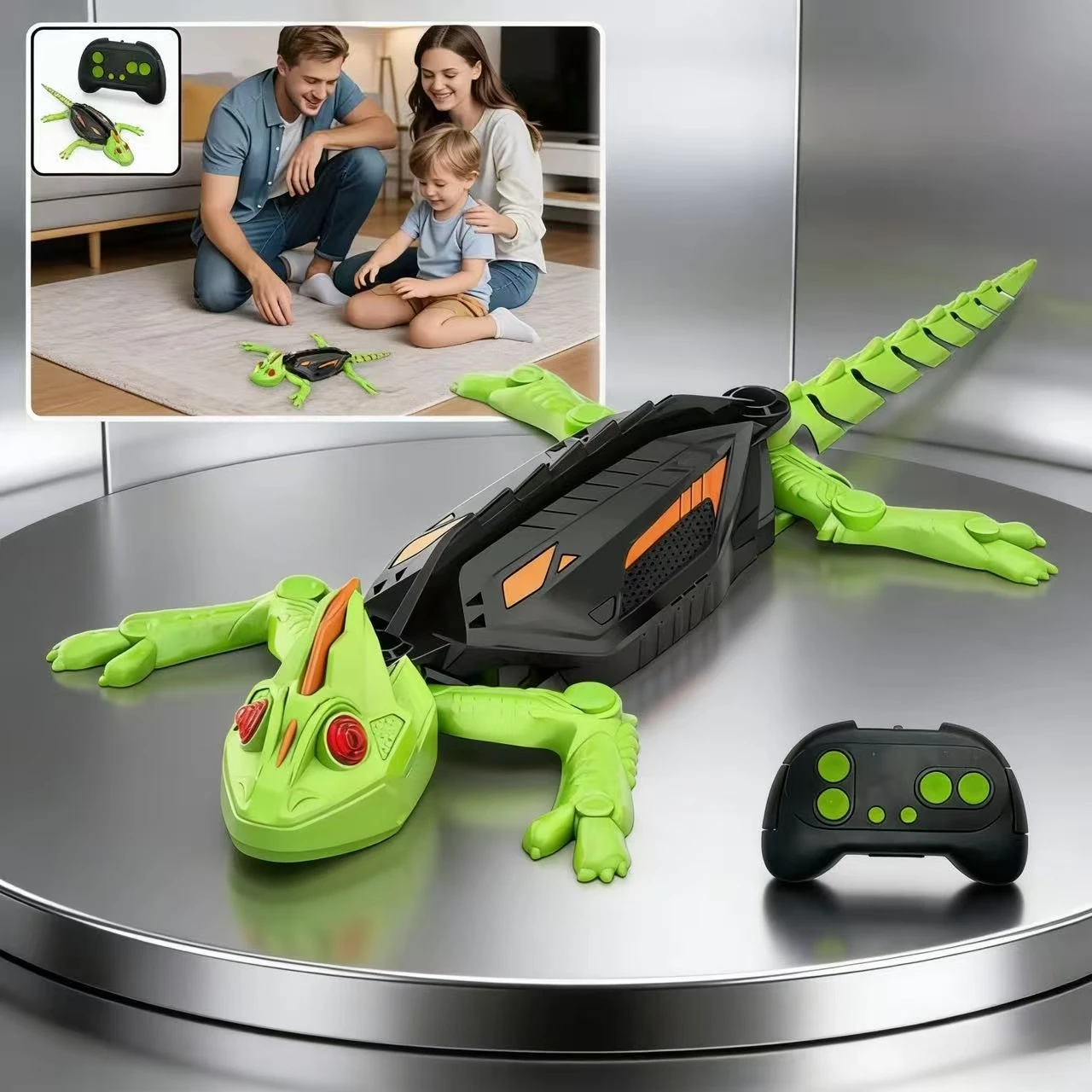 หุ่นยนต์จิ้งจกบังคับวิทยุแบบไบโอนิคเหมือนจริง ปีนกำแพงได้ ของเล่นรีโมทคอนโทรล ตกแต่งคริสต์มาส