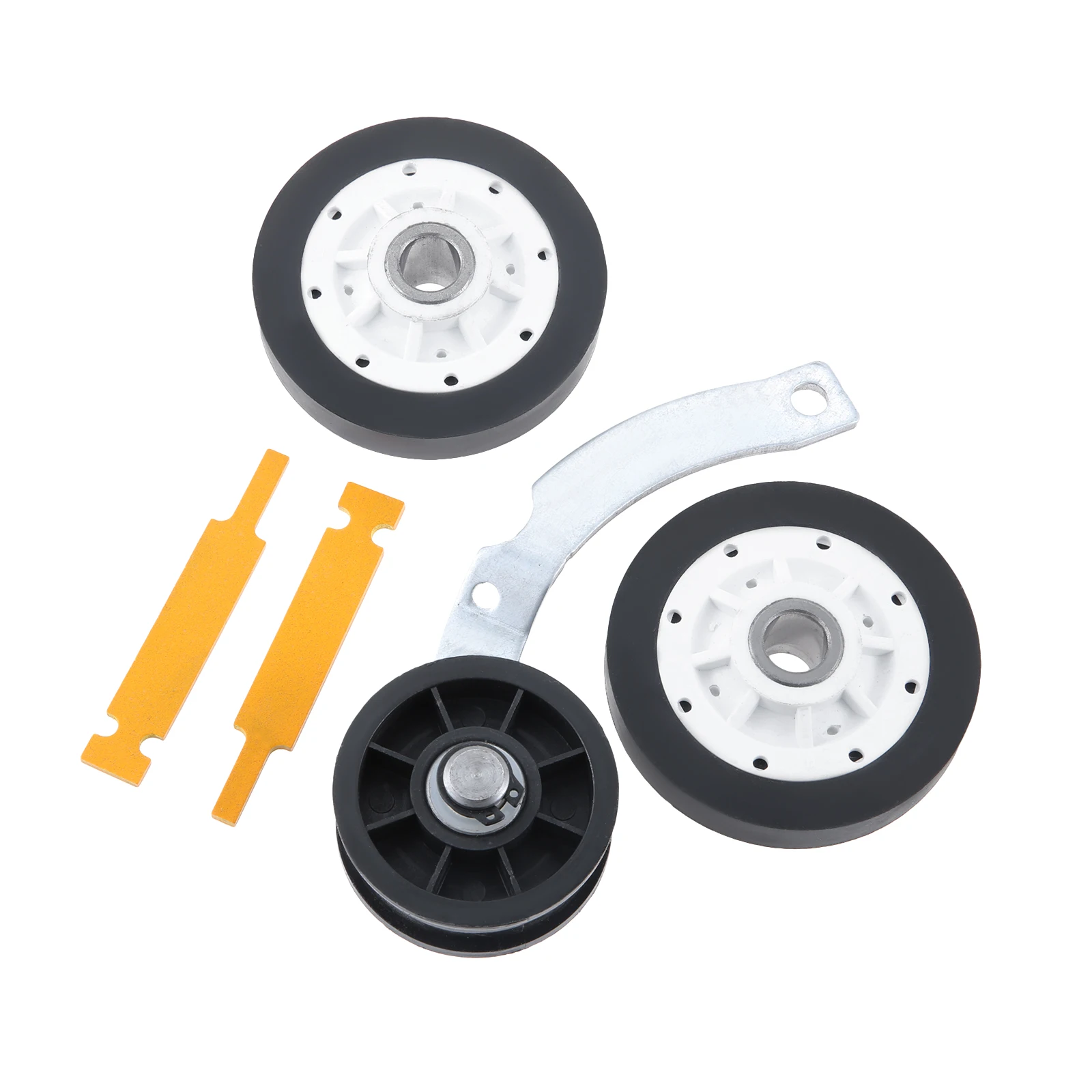 1Set Dryer Repair Kit Drum Glide 37001298 Idler Pulley 37001287 Drum Roller 37001042 Fit for Whirlpool/Maytag/Amana/Magic Chef