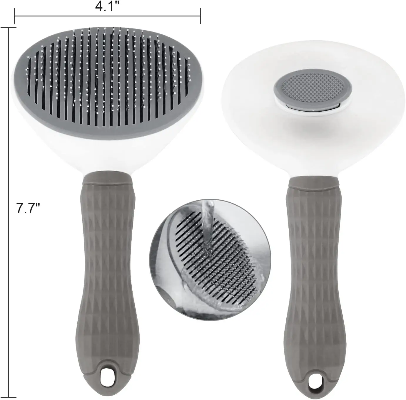 فرشاة تنظيف ذاتية، فرشاة تساقط الحيوانات الأليفة - سهلة إزالة المعطف الفخفاض، أداة تدليك الحيوانات الأليفة مناسبة #4