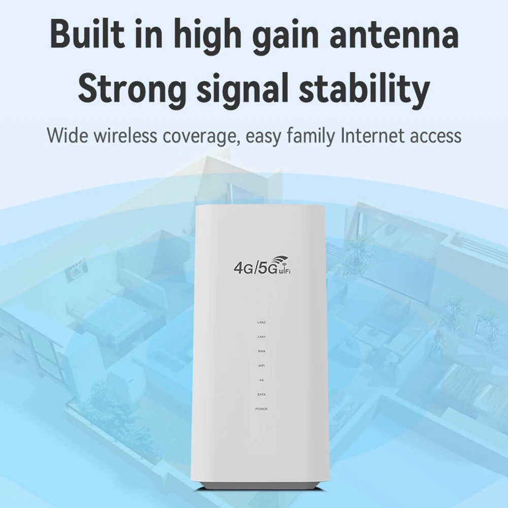 4G LTE WiFi Router 300Mbps Wireless Router 3 RJ45 with SIM Card Slot Wide Coverage Internal Antenna Portable Network