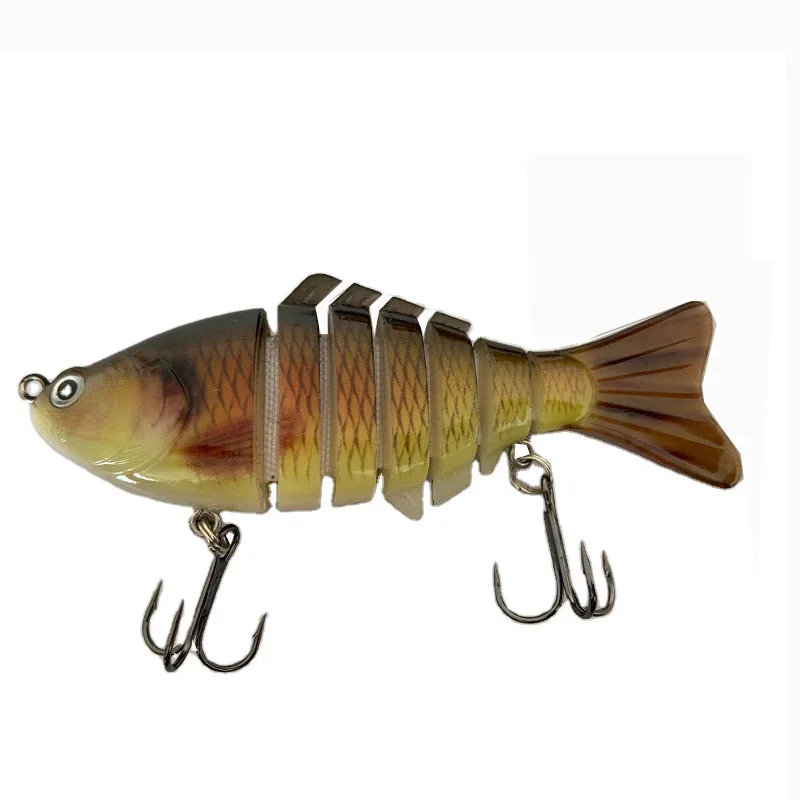 

7 section artificial fishing lure bait multi jointed lifelike swimbait lures hard crank baits