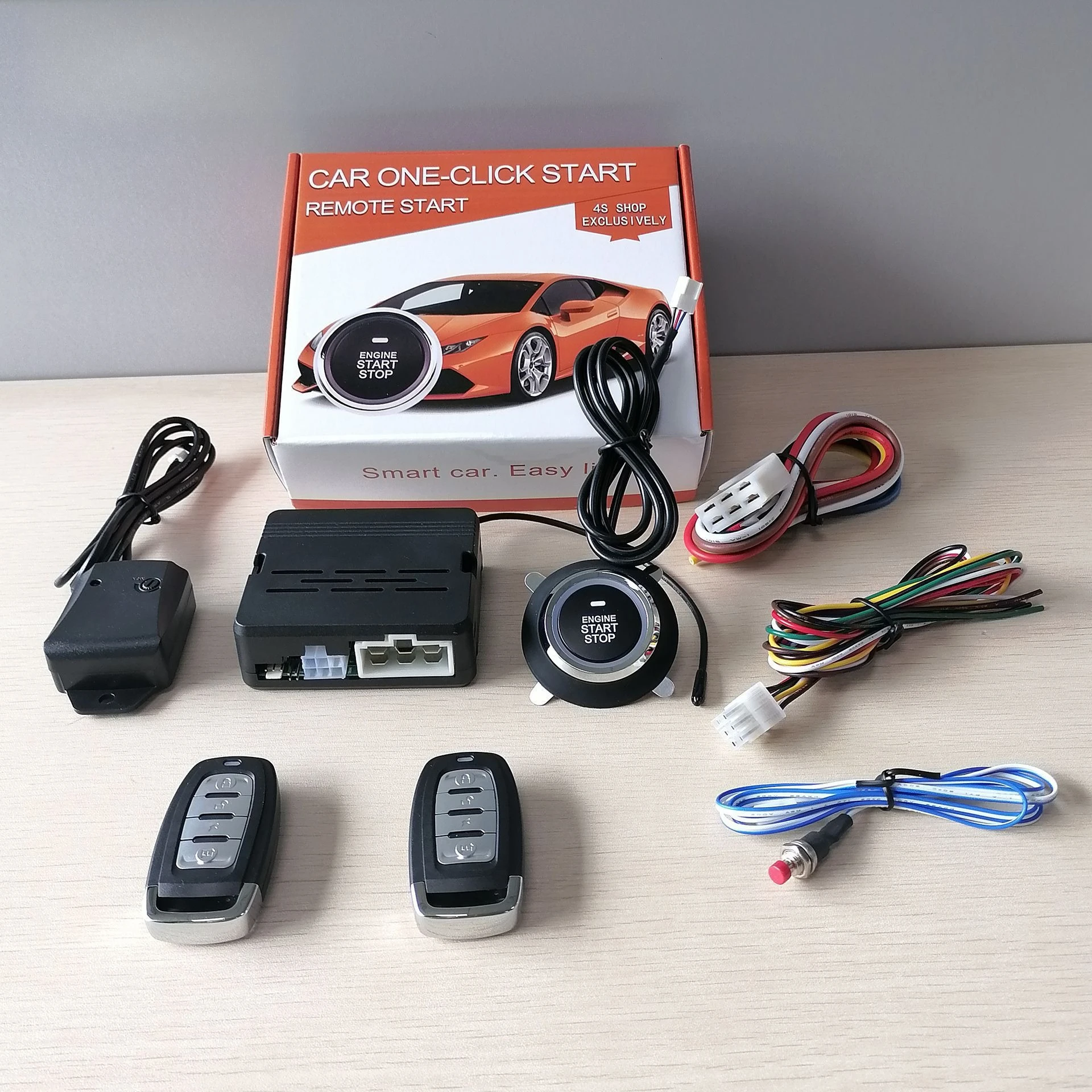 Universal Retrofit Car Anti‑Theft Alarm System Push‑Button Start Kit For Toyota Honda Nissan Mitsubishi