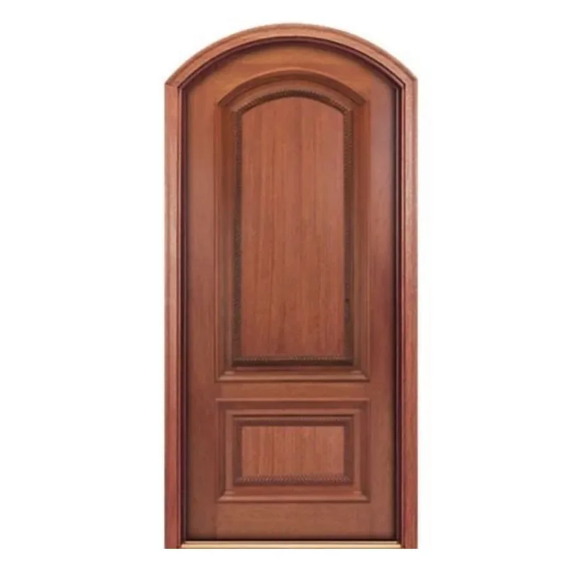 Latest Design Luxury Style Villas Interior Round Top Solid Wood Arch Interior Room Door Hot Sale Wooden Door