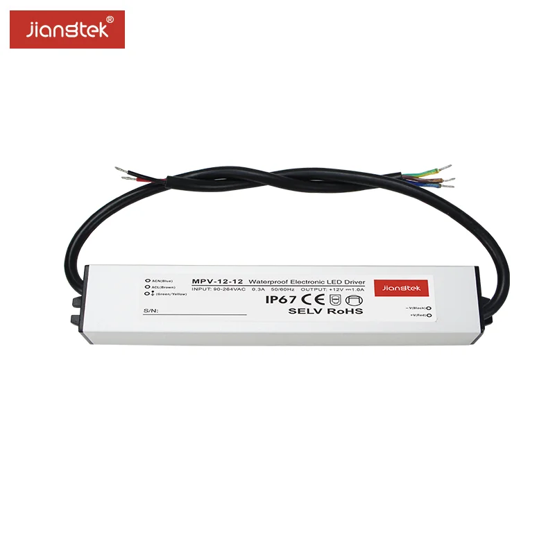 

JIANGTEK MPV 12W 25W 35W 60W 12V 24V 36V Single Output LED Driver Switching Power Supply