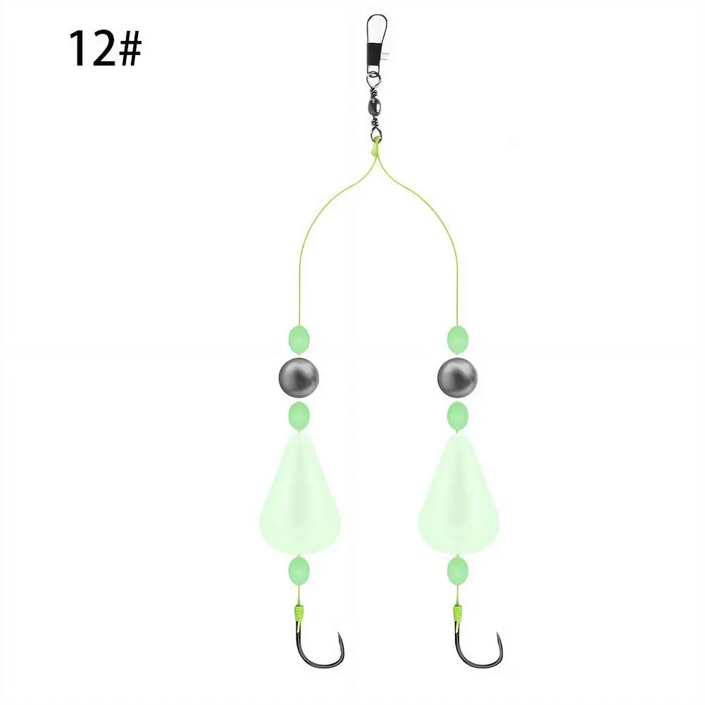 Doppelhaken-Angelvorrichtungen mit Nachtlicht-Design, Doppelte Auftriebskraft & Reverse Bottom Ready Made Pesca Karpfen-Rigs Angelköder – Detail 9
