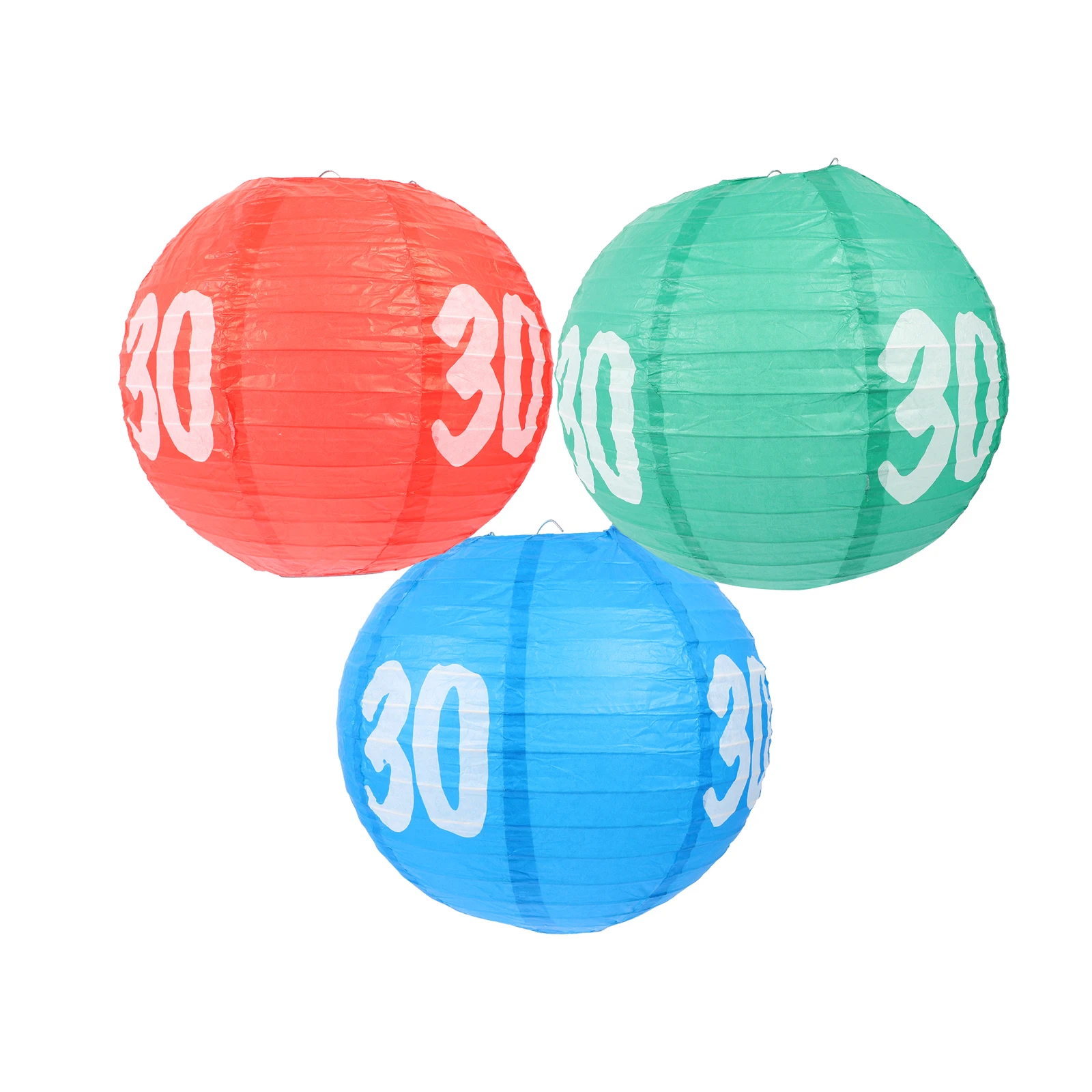 

3Pcs Birthday Paper Lanterns Colorful Round Party Hanging Decorations Kids Celebrations Festive Indoor Lighting