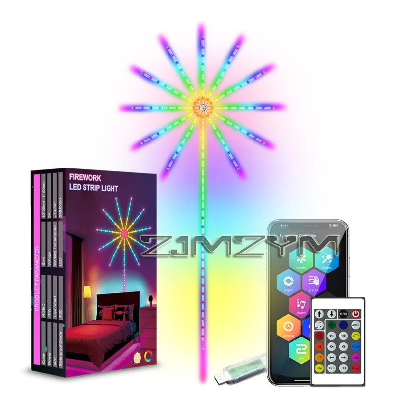 RGB LED Strip Light USB 5V RGBIC LED String Lights Music Sync Dream Meteor Lamp Festival Wedding Christmas Party Decor