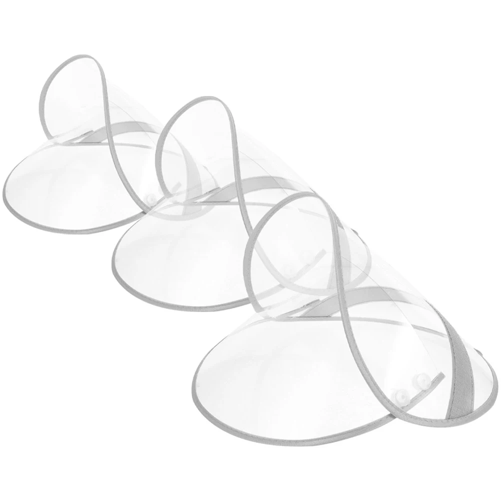 

3pcs Raincoat Hat Brim Replaceable Face Protector For Rain Poncho Transparent Hood Accessory Waterproof Cap Brim Outdoor Gear